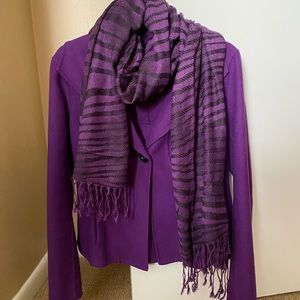 Jones New York Purple Jacket with Scarf